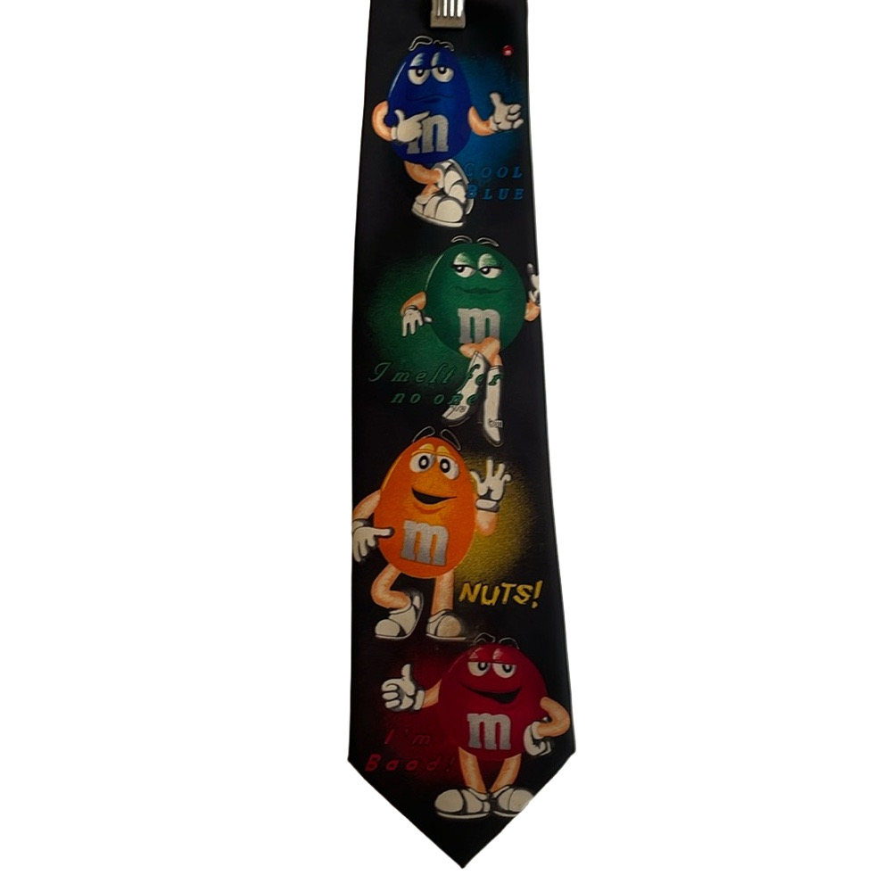 M&M’s Polyester Black Tie